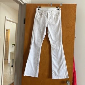 Mother Jeans, white flare Style: The Cruiser Color: Stayin’ Alive